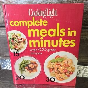 Cooking Light Complete Meals in Minutes - Red Hardcover Cookbook